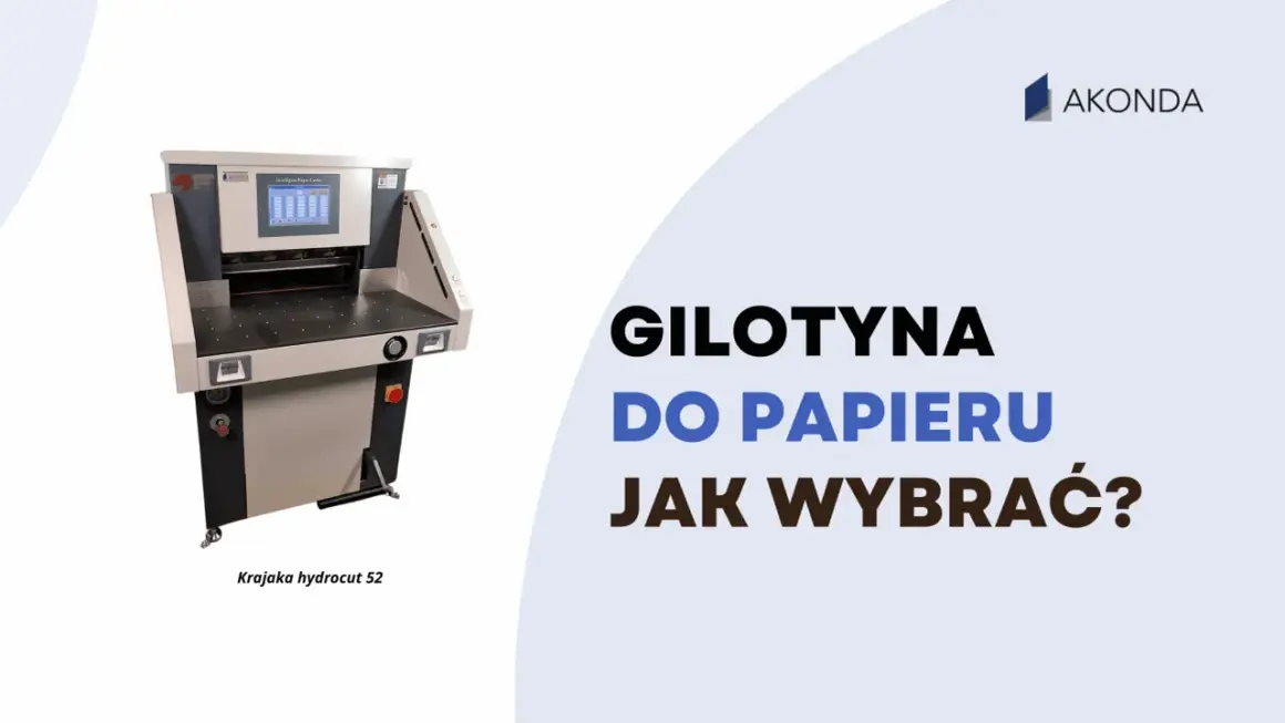 Profesjonalna gilotyna do papieru Hydrocut 52 z panelem sterowania.