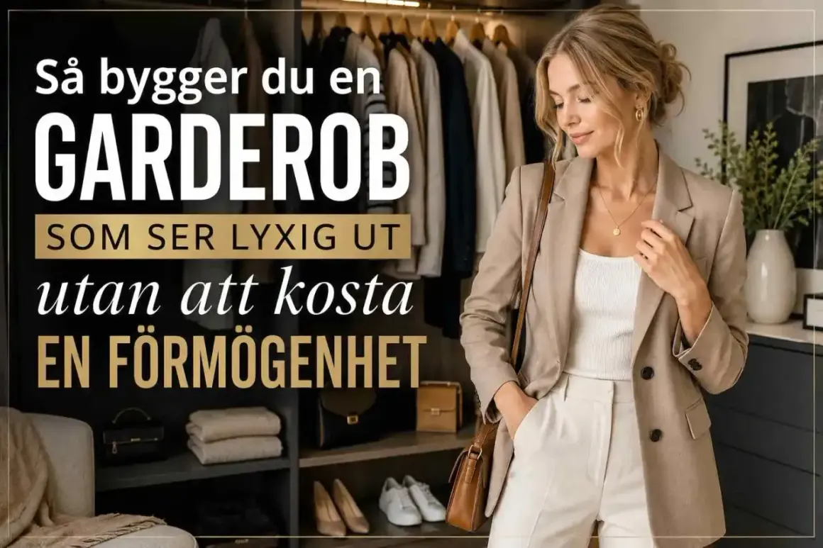En kvinna i en beige kavaj visar hur man bygger en garderob med quiet luxury-känsla utan att det kostar en förmögenhet.