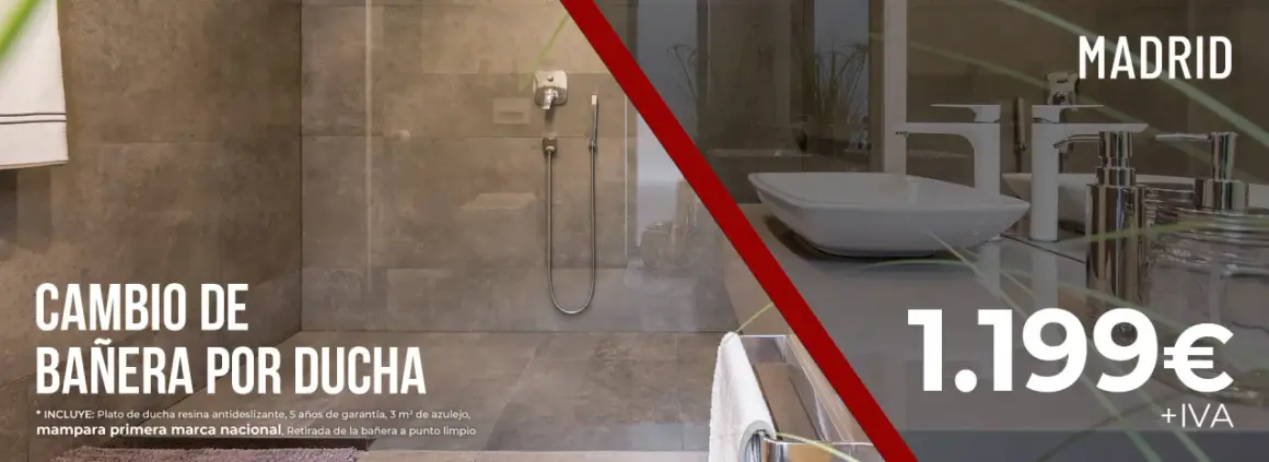 Cambiar bañera por ducha: Precios 2026 y cómo ahorrar en tu reforma