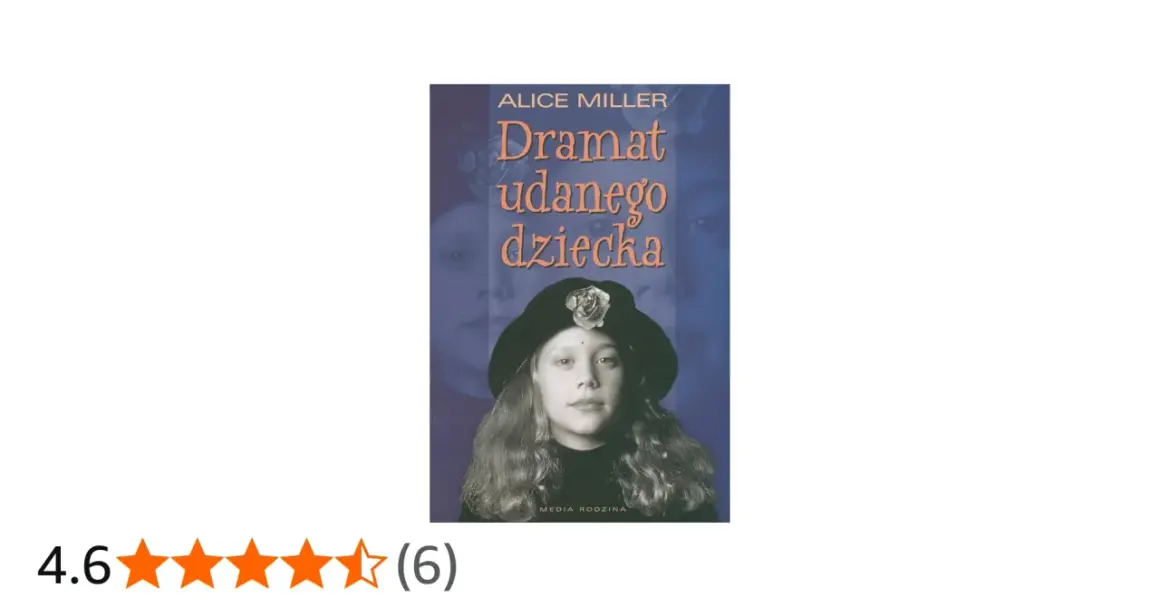 Okładka książki "Dramat udanego dziecka" Alice Miller. Na pierwszym planie dziewczynka w kapeluszu, w tle twarze.