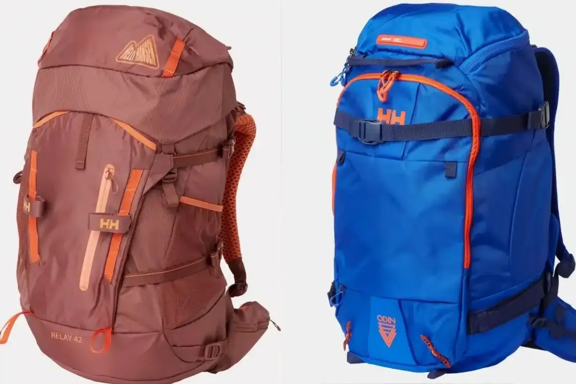 Dos mochilas, una marrón y otra azul, listas para preparar la mochila para una aventura.