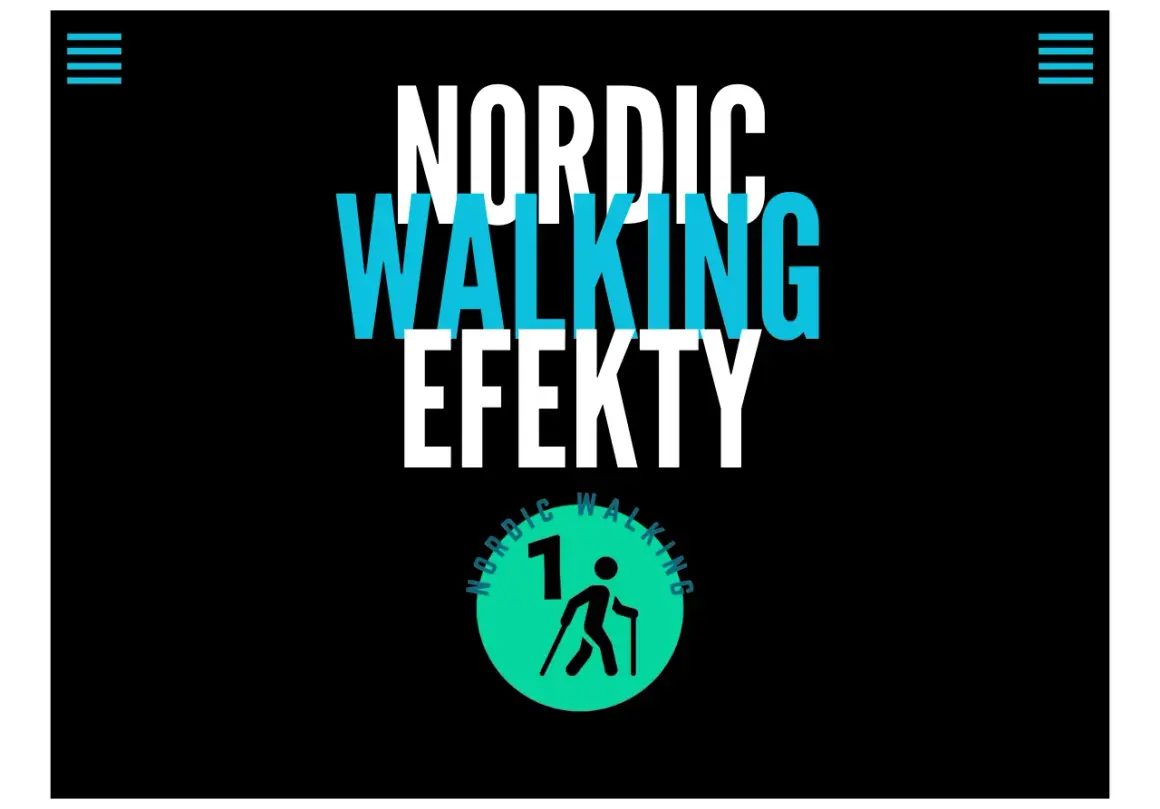 Nordic walking efekty: jak chodzić, żeby schudnąć. Ikona osoby z kijkami i cyfra 1.