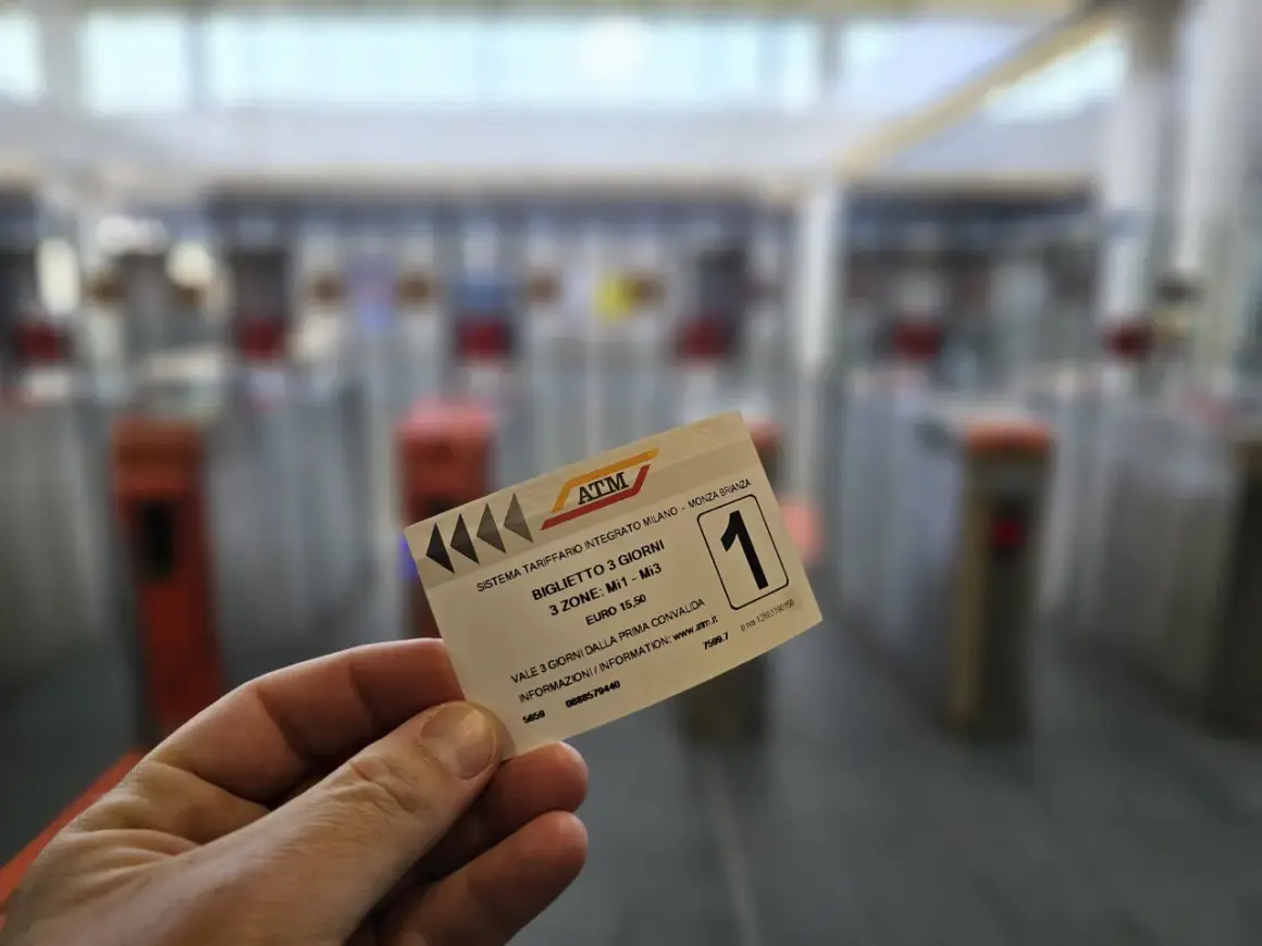 Bilet na metro mediolan na 3 dni, obejmujący strefy Mi1-Mi3. Gotowy do podróży po Mediolanie!