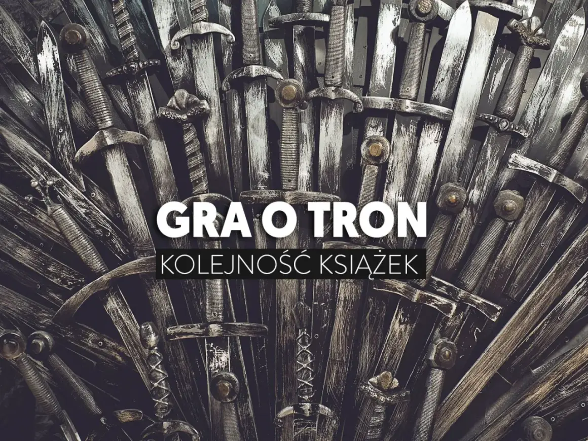 Żelazny Tron z mieczy, idealny do nauki, jak czytać Grę o Tron. Kolejność książek.