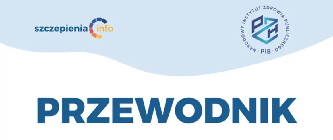 Przewodnik po szczepieniach noworodka. Logo "szczepienia.info" i Narodowego Instytutu Zdrowia Publicznego.
