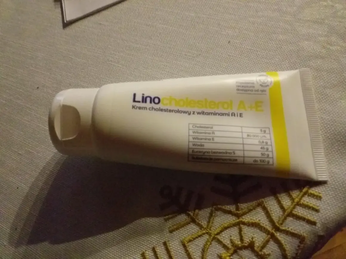 Krem Linocholesterol A+E z cholesterolem i witaminami A i E, popularna receptura dostępna od ręki.