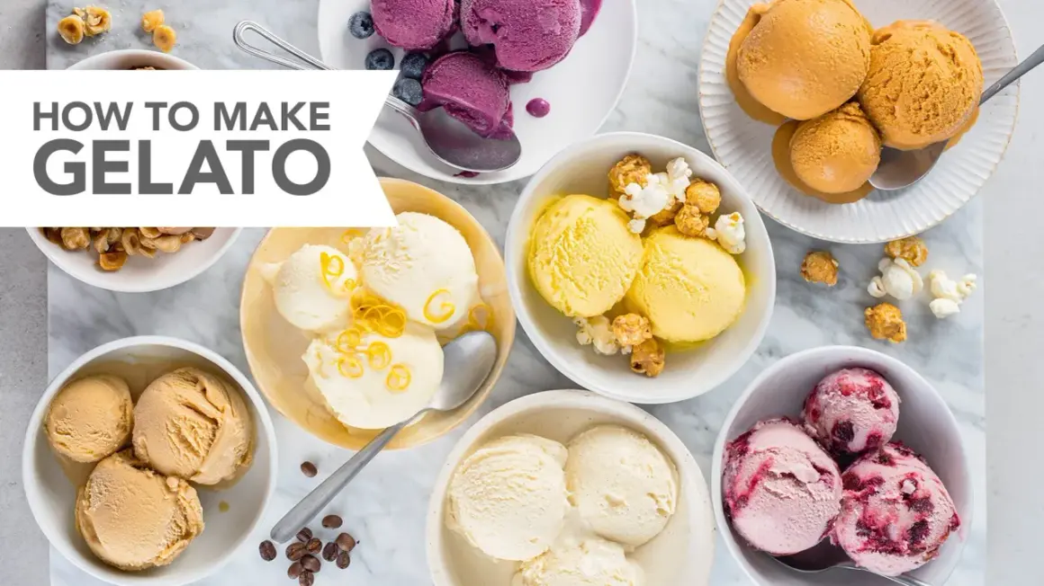 Verschiedene Sorten Eis, inspiriert von einem original italienisches Eis Rezept. Mit Beeren, Zitrone, Karamell und mehr.
