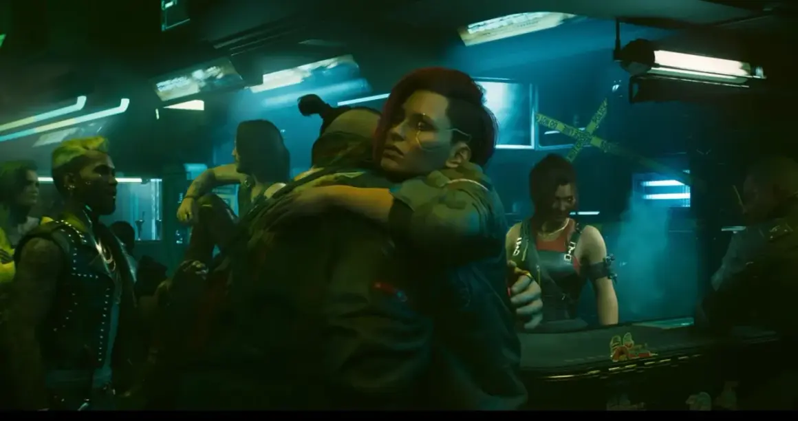 Emocjonalne objęcie w mrocznym klubie. Czy to zapowiedź nowej aktualizacji Cyberpunk 2077?