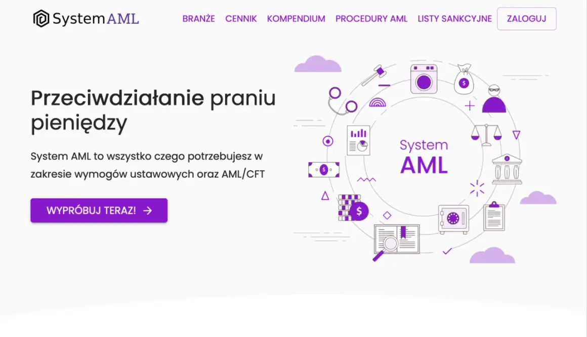 System AML to kompleksowe rozwiązanie do przeciwdziałania praniu pieniędzy, zgodne z wymogami AML/CFT.