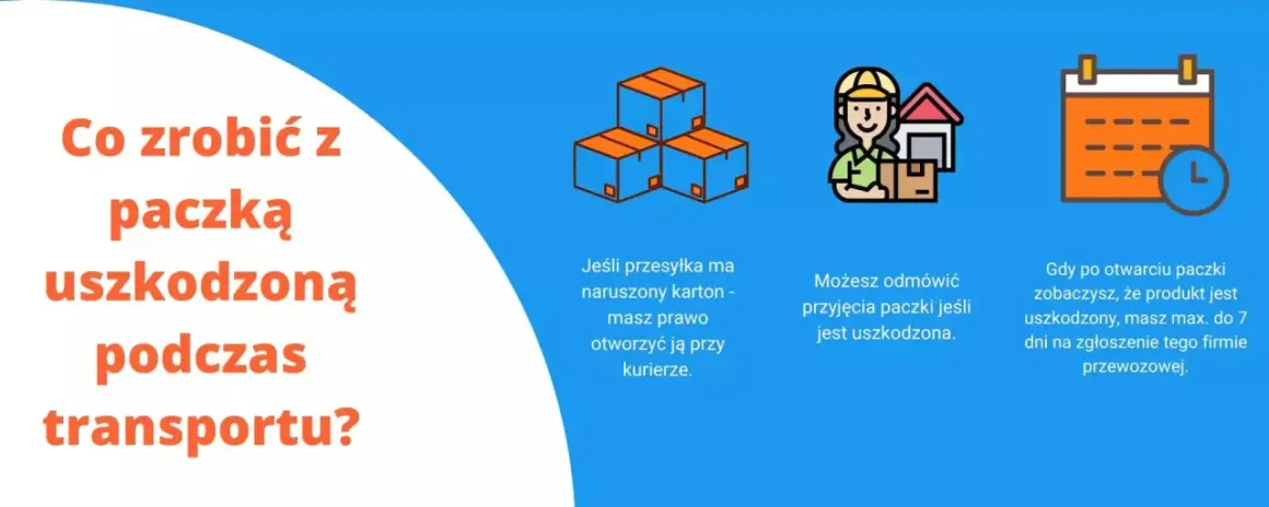 Co zrobić z uszkodzoną paczką? Masz prawo otworzyć ją przy kurierze. Zgłoś szkodę w ciągu 7 dni. Protokół szkody jest kluczowy.