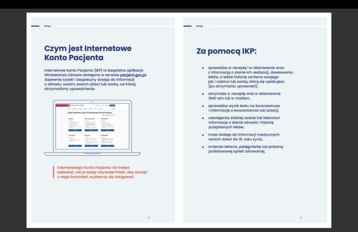 IKP to cyfrowy system ochrony zdrowia, który ułatwia dostęp do e-recept, historii leczenia i skierowań.