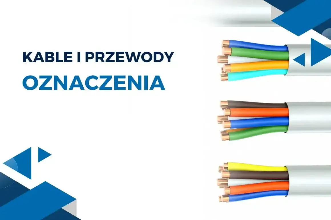 Stare kolory kabli elektrycznych: niebieski, zielony, pomarańczowy, turkusowy, brązowy, żółty.
