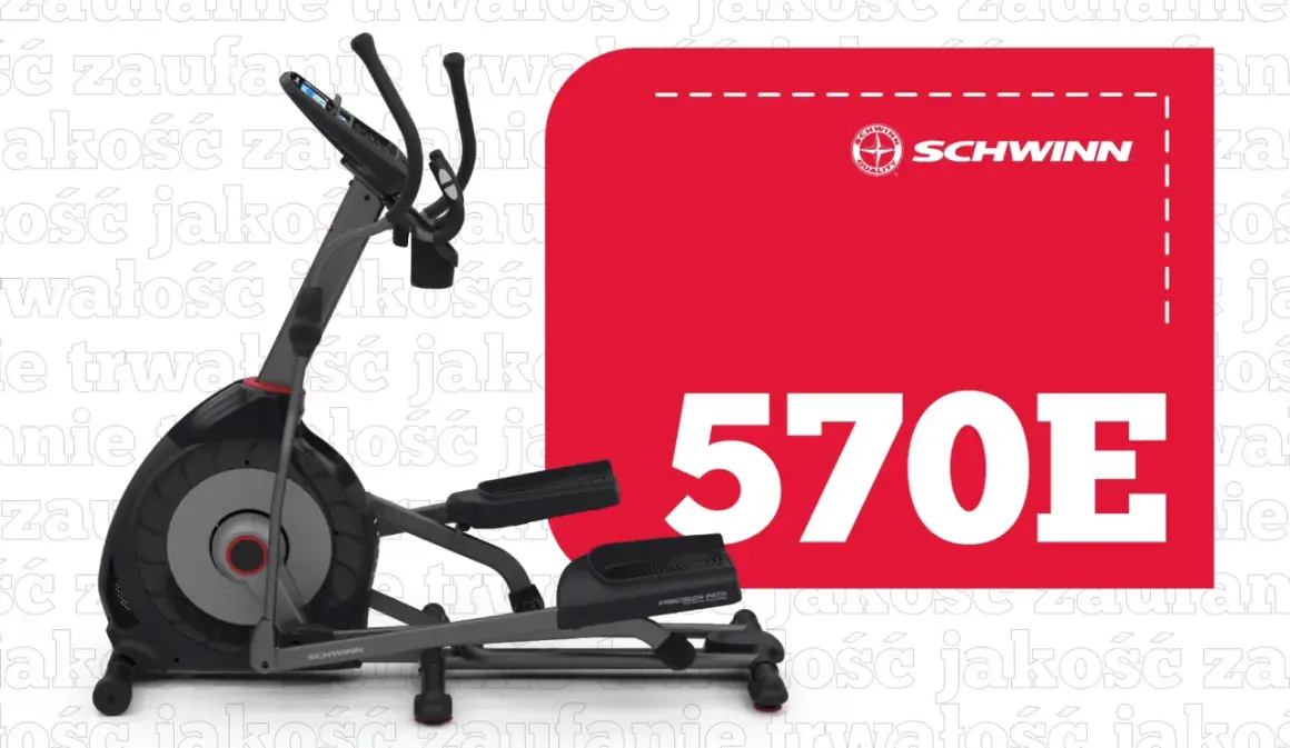Orbitrek Schwinn 570E, idealny do treningu w domu. Solidna konstrukcja i nowoczesny design.