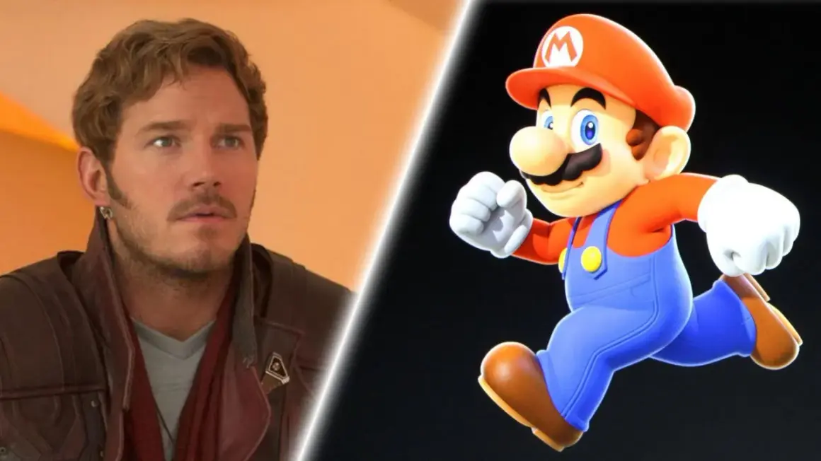 Chris Pratt, der die Besetzung von der Super Mario Bros. Film anführt, neben dem ikonischen Klempner.