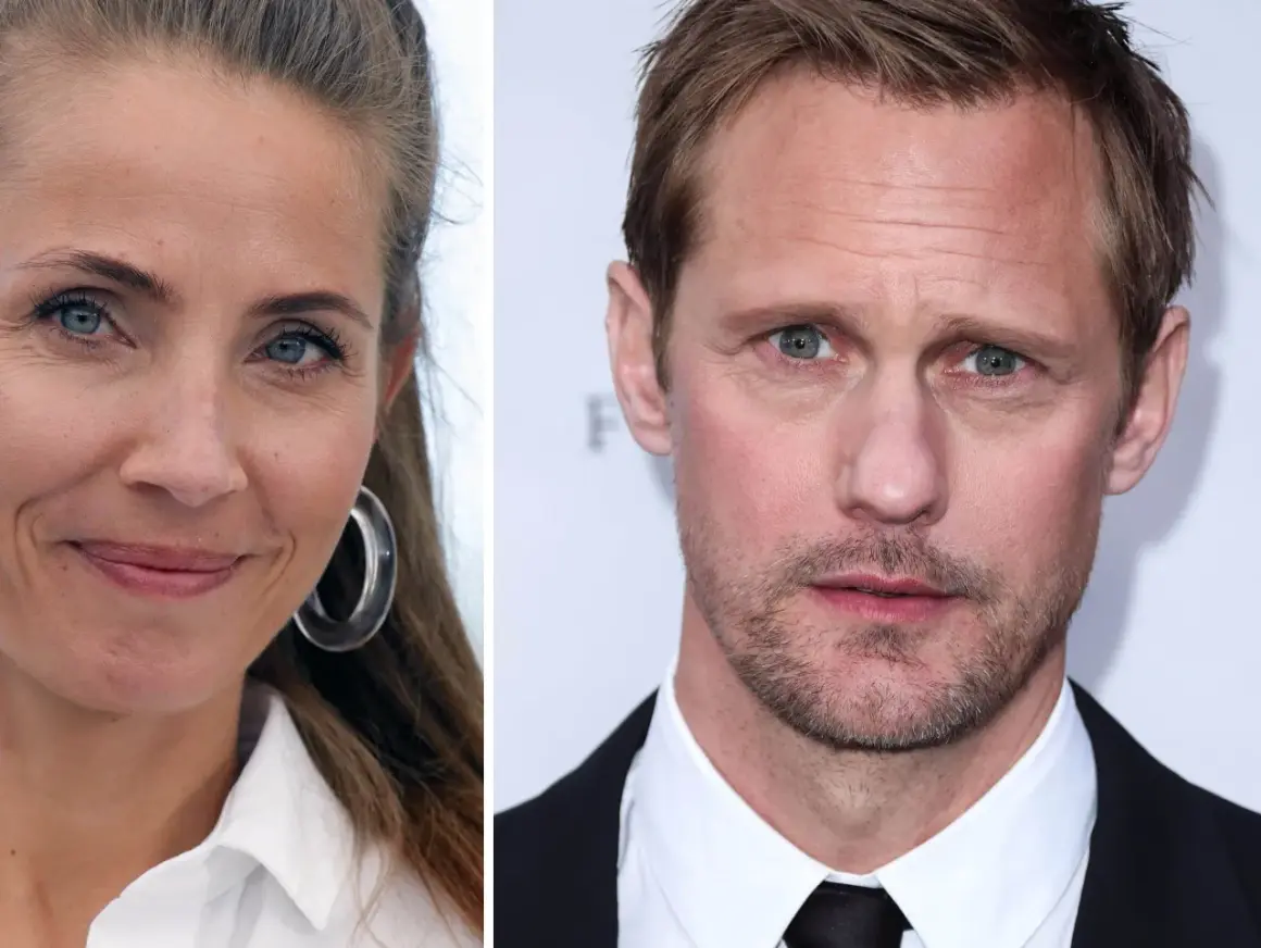 Porträtt av Tuva Novotny och Alexander Skarsgård, två framstående svenska skådespelare.