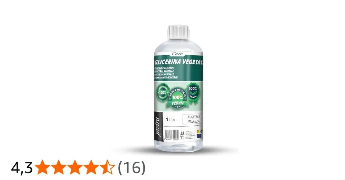 Flaccone di glicerina vegetale Jovira, 1 litro. Utile per idratare e ammorbidire la pelle, scopri a cosa serve il glicerolo!