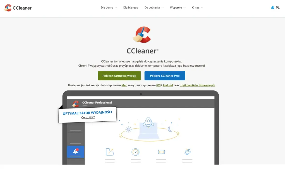 CCleaner Professional – narzędzie do optymalizacji komputera. Pobierz wersję Pro, by chronić prywatność i przyspieszyć działanie PC.