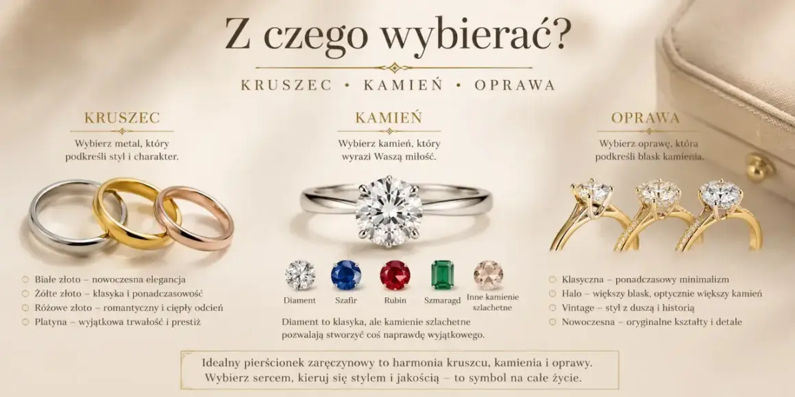 Jaki kamień do pierścionka zaręczynowego? Wybierz diament lub kamień szlachetny, by wyrazić miłość.