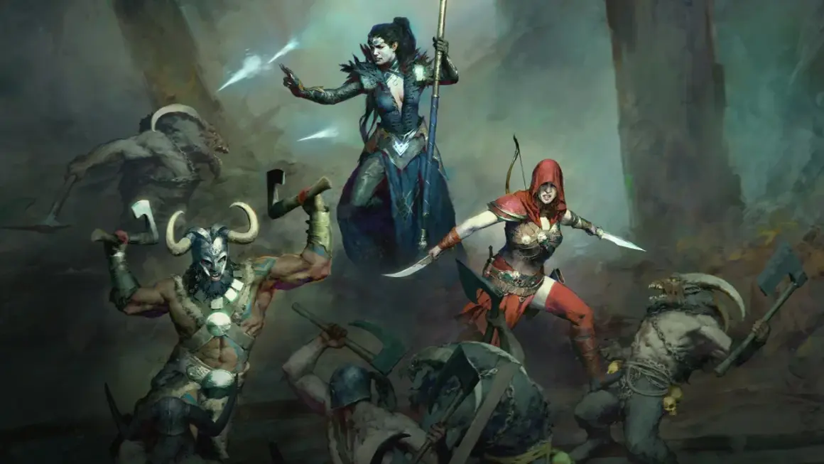 Bohaterowie Diablo 4 walczą z potworami. Niezależnie od platformy, dzięki diablo 4 crossplay, możesz dołączyć do walki!