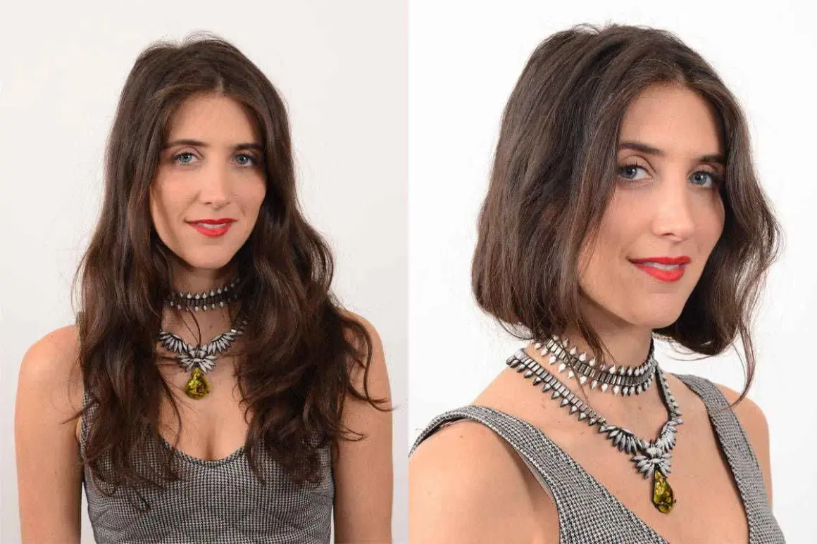 Prima e dopo: capelli lunghi e mossi vs. taglio corto e sbarazzino. Scopri come dare volume ai capelli corti per un look audace.