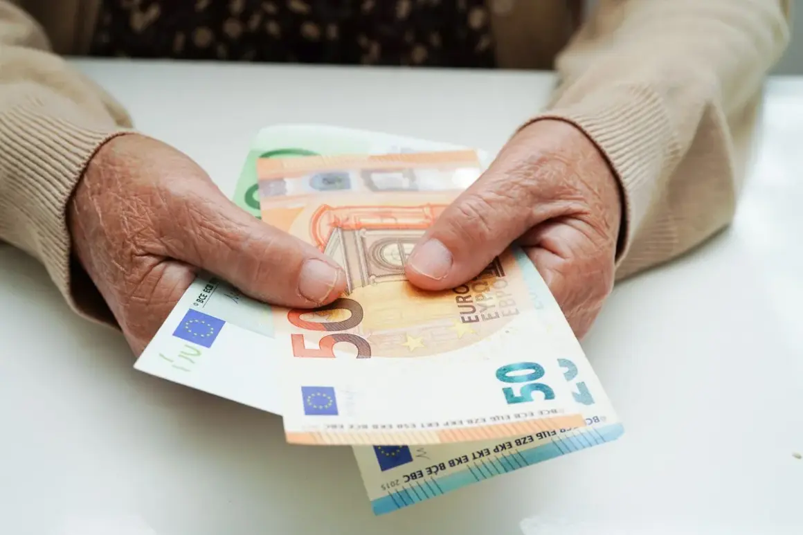 Dłonie trzymają euro. Ile wynosi renta chorobowa w Niemczech po 10 latach pracy?