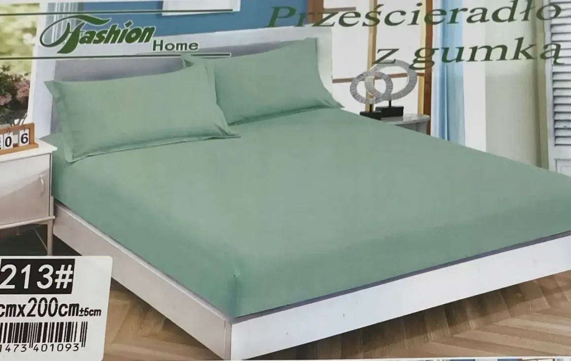 Mięta prześcieradło z gumką na materac 90x200 cm. Idealne do każdej sypialni.