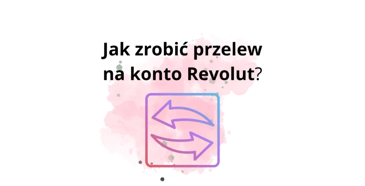 Jak zrobic przelew z Revolut? Ikona dwóch strzałek symbolizuje transfer środków.