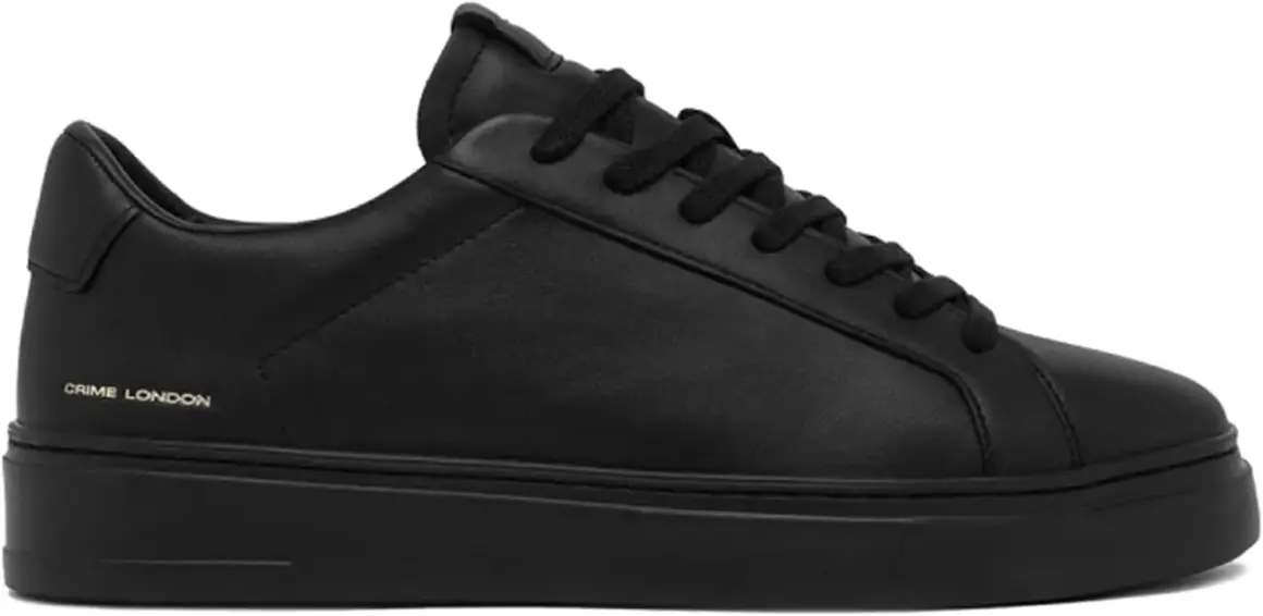 Scarpa da uomo Crime London nera in pelle, un classico intramontabile per un look urbano.