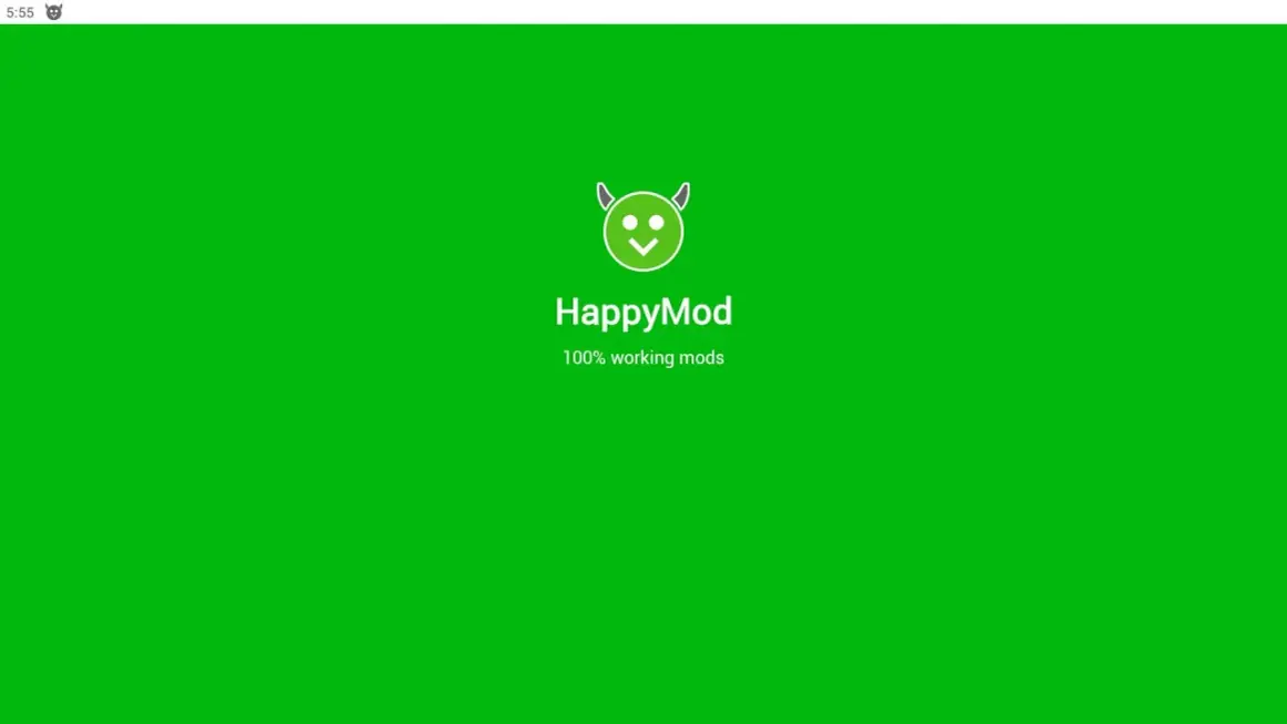 Logo HappyMod z uśmiechniętym diabłem i napisem "100% working mods". Czy happymod jest bezpieczny? To pytanie nurtuje wielu graczy.