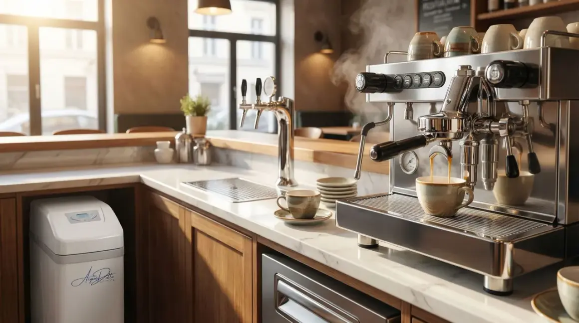 Macchina da caffè professionale in acciaio inox, con due erogatori e un manometro. Quanti bar deve avere una buona macchina da caffè? Questa ne ha 9.