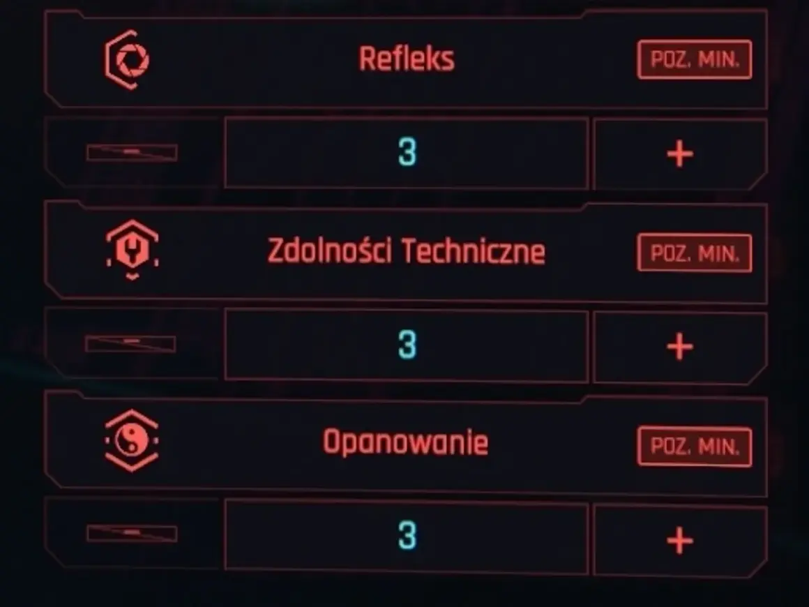 Cyberpunk poradnik: Refleks, Zdolności Techniczne i Opanowanie na poziomie 3. Czas na rozwój postaci!