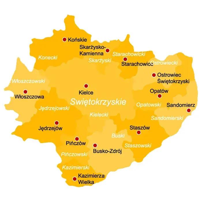 Gdzie jest województwo świętokrzyskie? Odkryj jego granice i sąsiadów
