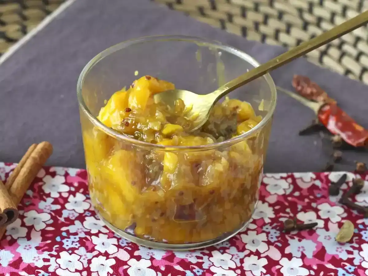 Chutney de mangue pour grillades, la recette qui fait la différence