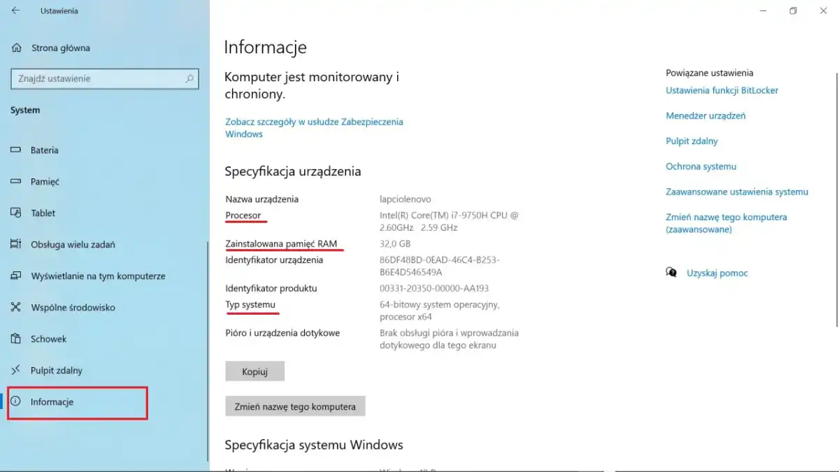 Windows 32 czy 64 bit? Jak sprawdzić wersję systemu?