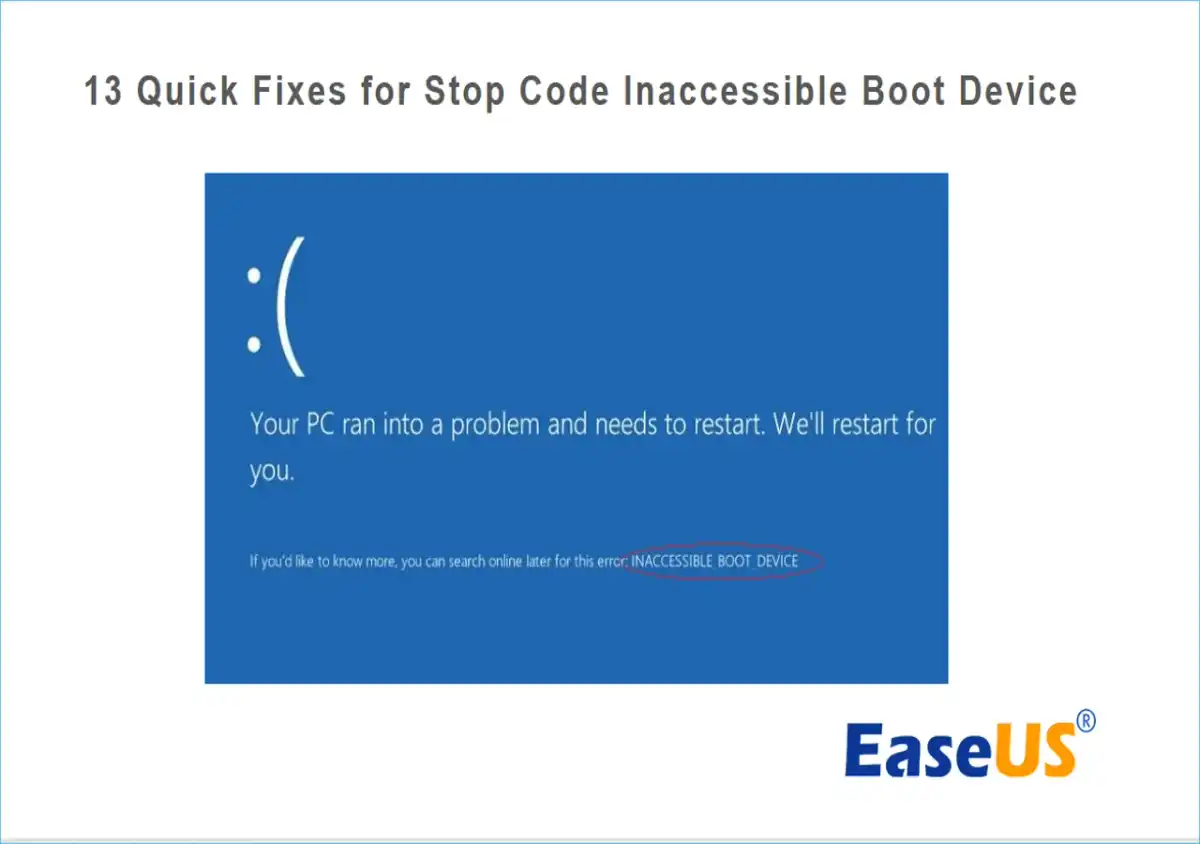 Inaccessible boot device Windows 11 - jak naprawić błąd startu