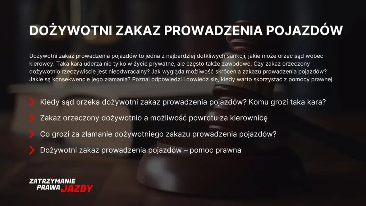 Zakaz prowadzenia pojazdów - co grozi i kiedy wrócisz do jazdy