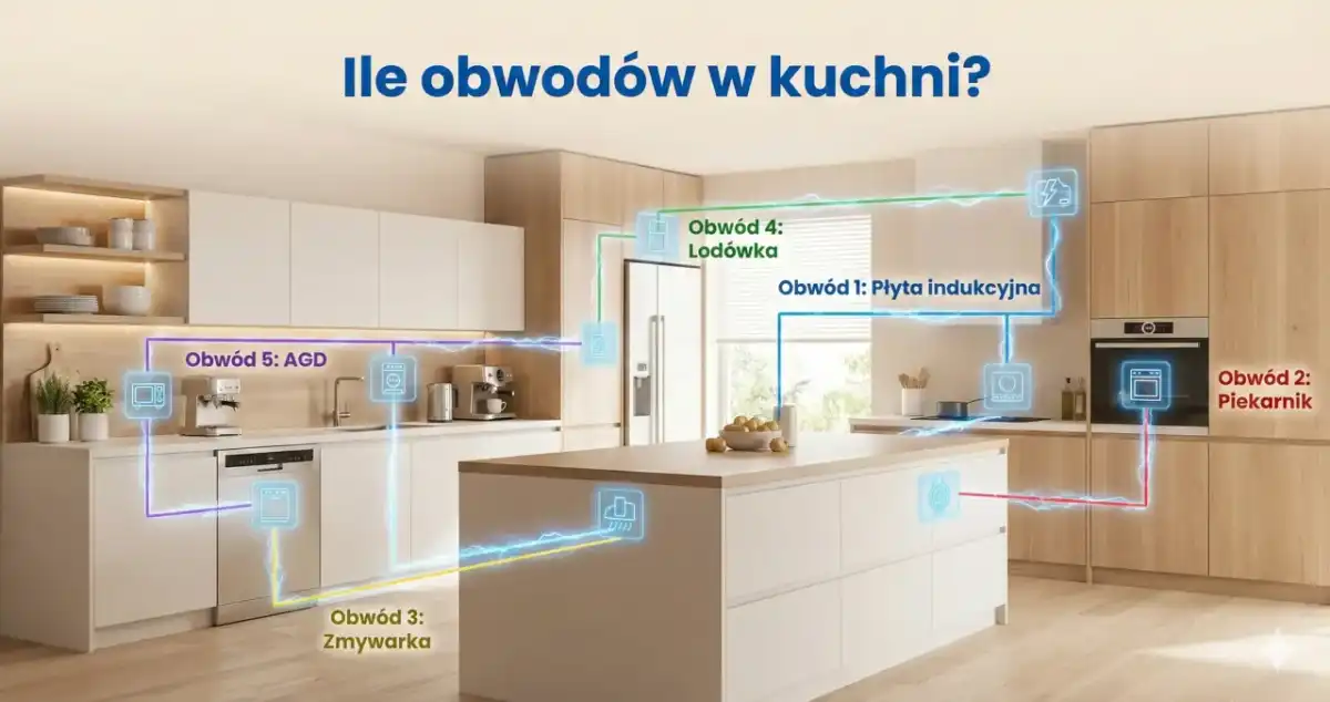 Ile obwodów w kuchni? Zaplanuj bezpieczną instalację!