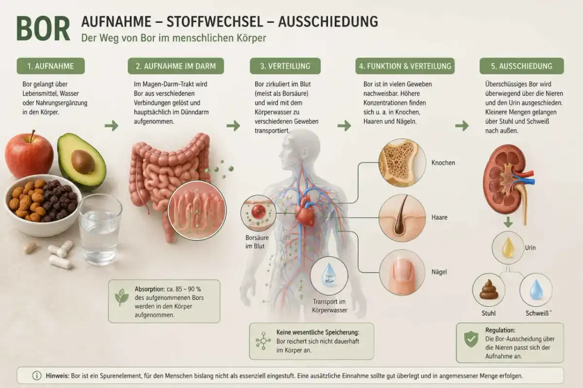Bor - Wirkung, Lebensmittel und worauf bei Supplements zu achten ist