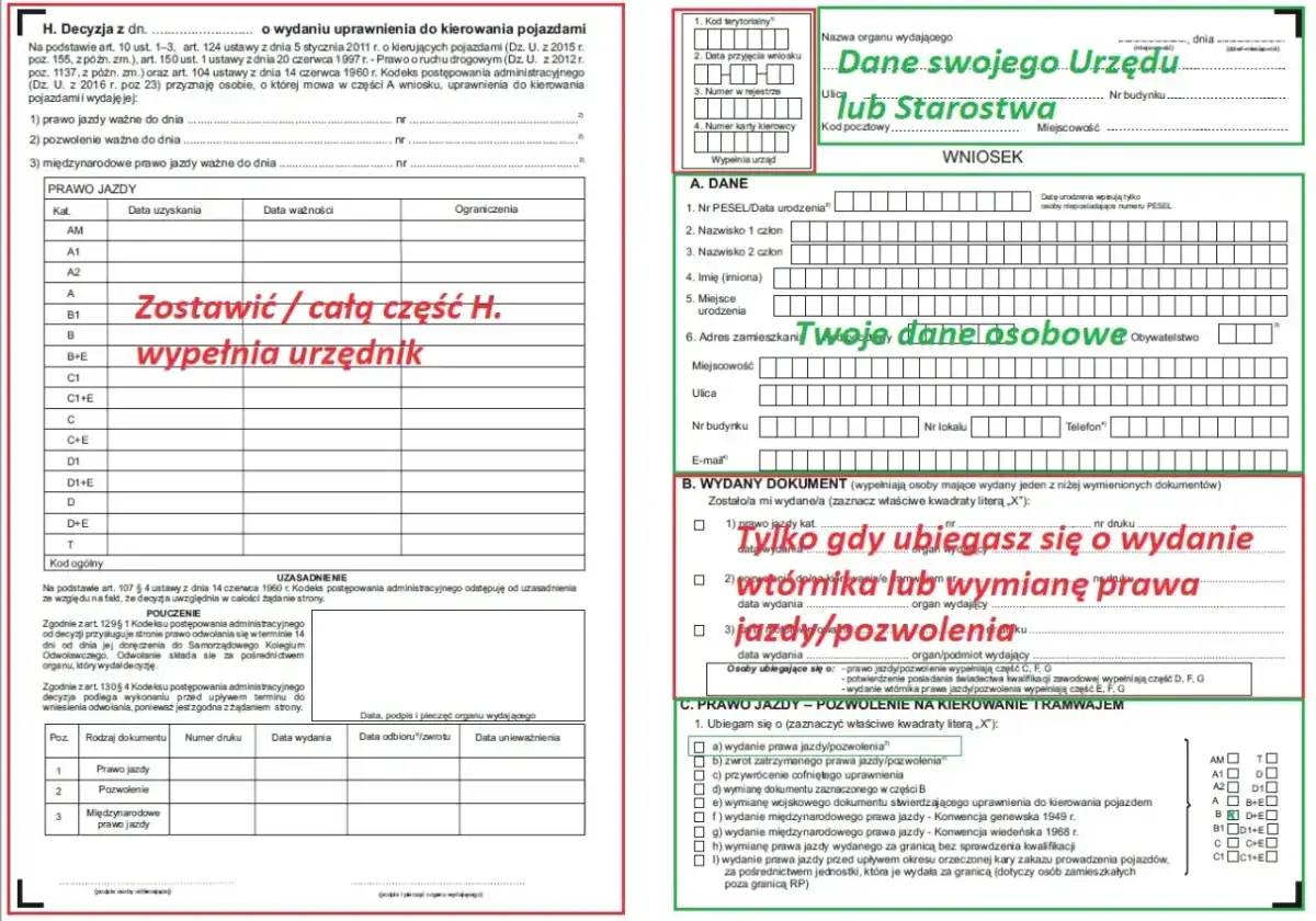 Przedłużenie prawa jazdy - Wymiana dokumentu krok po kroku