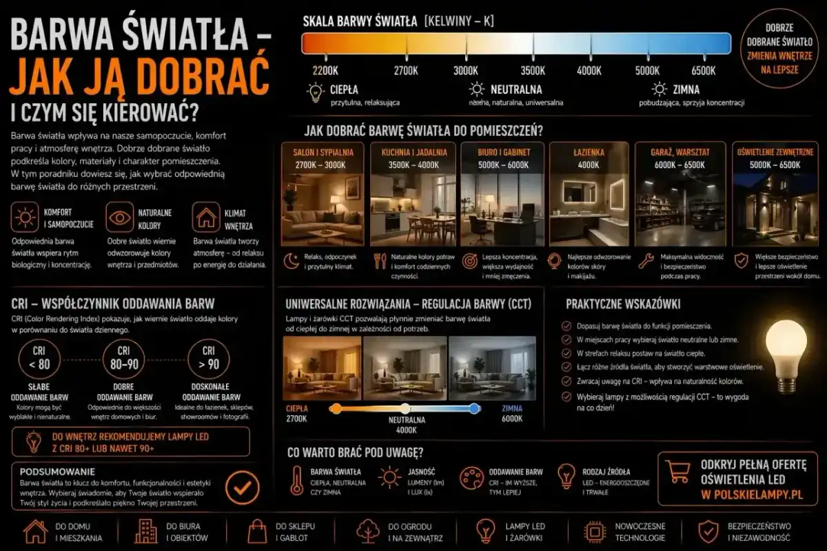 Najzdrowsza barwa światła do domu - co wybrać i gdzie?
