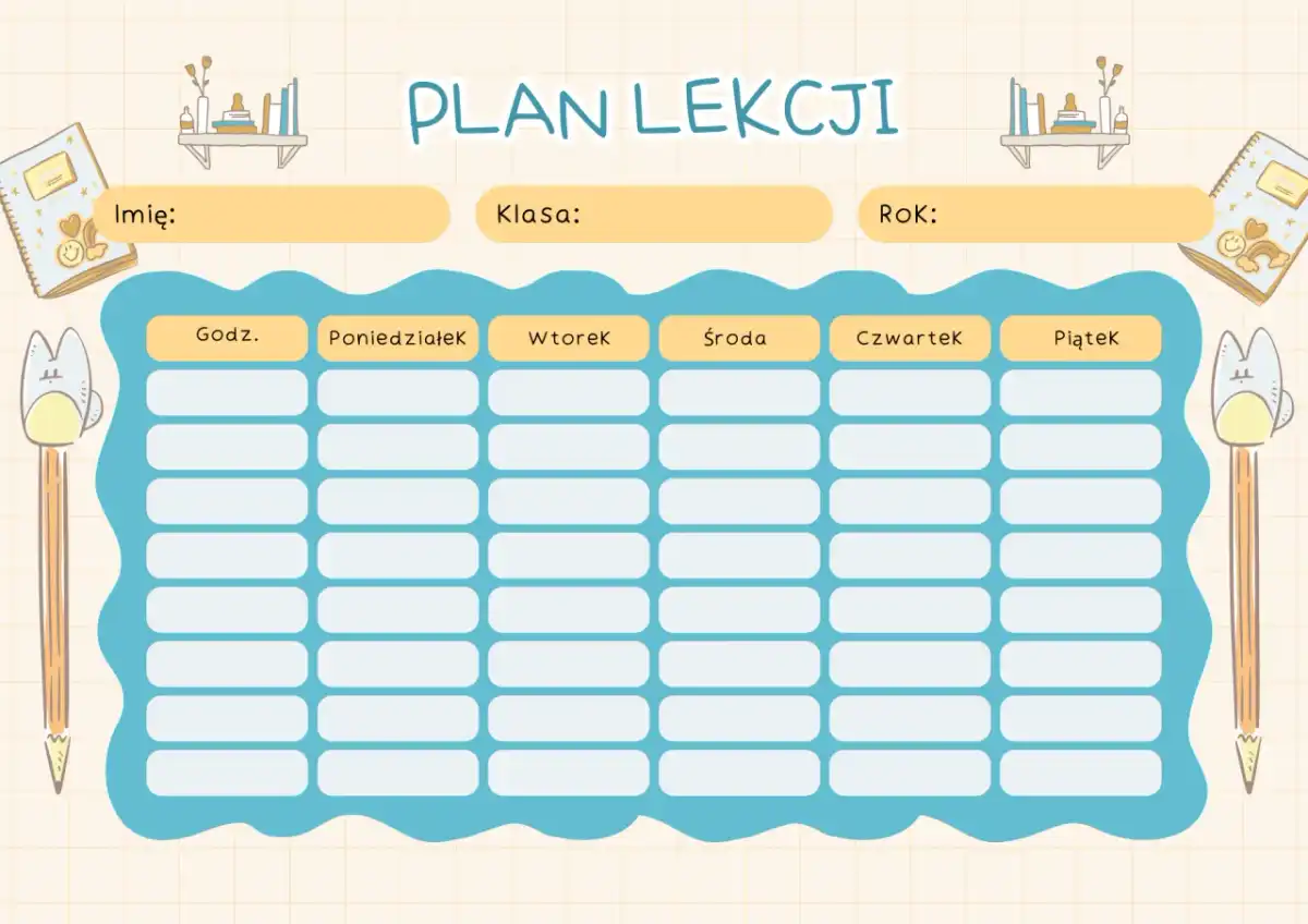 Plan lekcji klasa 4 – przedmioty, zmiany, jak się przygotować?