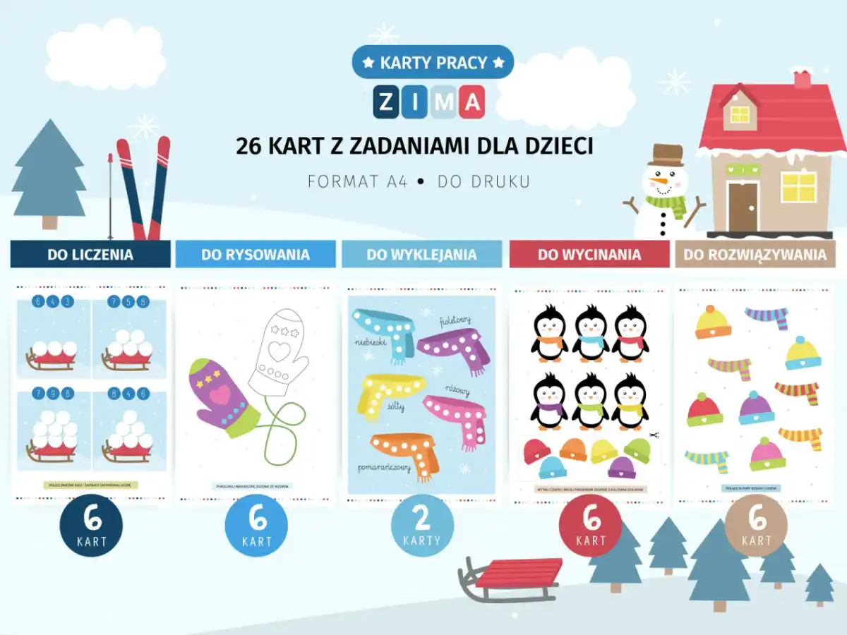 Zimowe karty pracy dla dzieci - praktyczny przewodnik