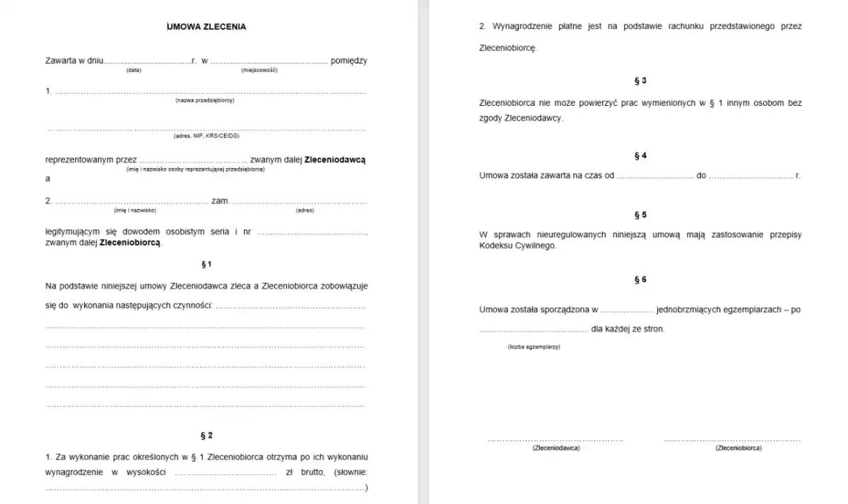 Umowa zlecenia - co musisz wiedzieć przed podpisaniem?