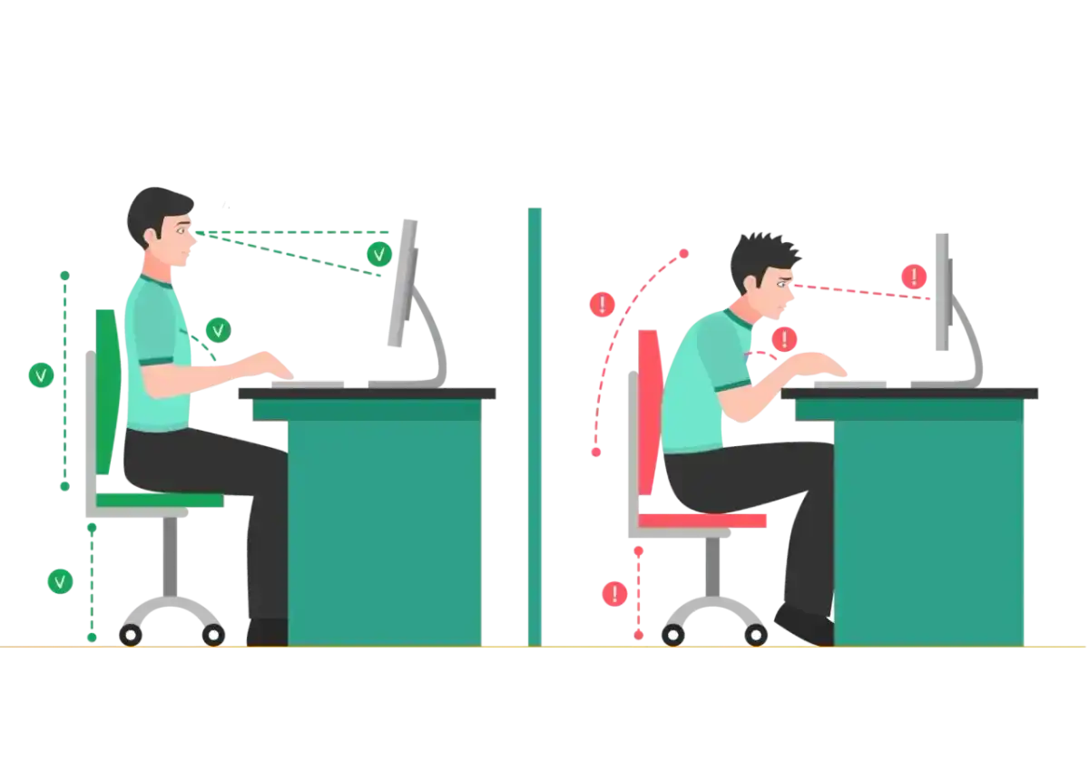 Ergonomia pracy - Ustaw biurko i monitor, by uniknąć bólu