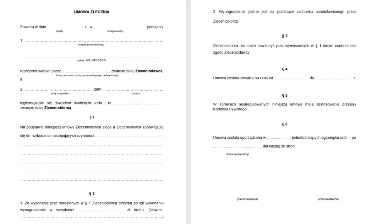 Jak działa umowa zlecenie? Kluczowe informacje i obowiązki stron
