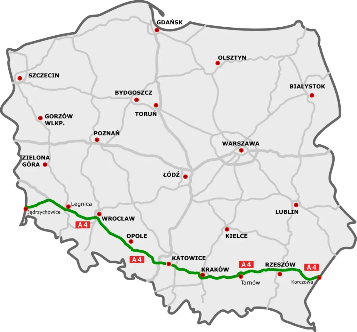 Autostrada A4 skąd dokąd – pełna trasa i najważniejsze miasta