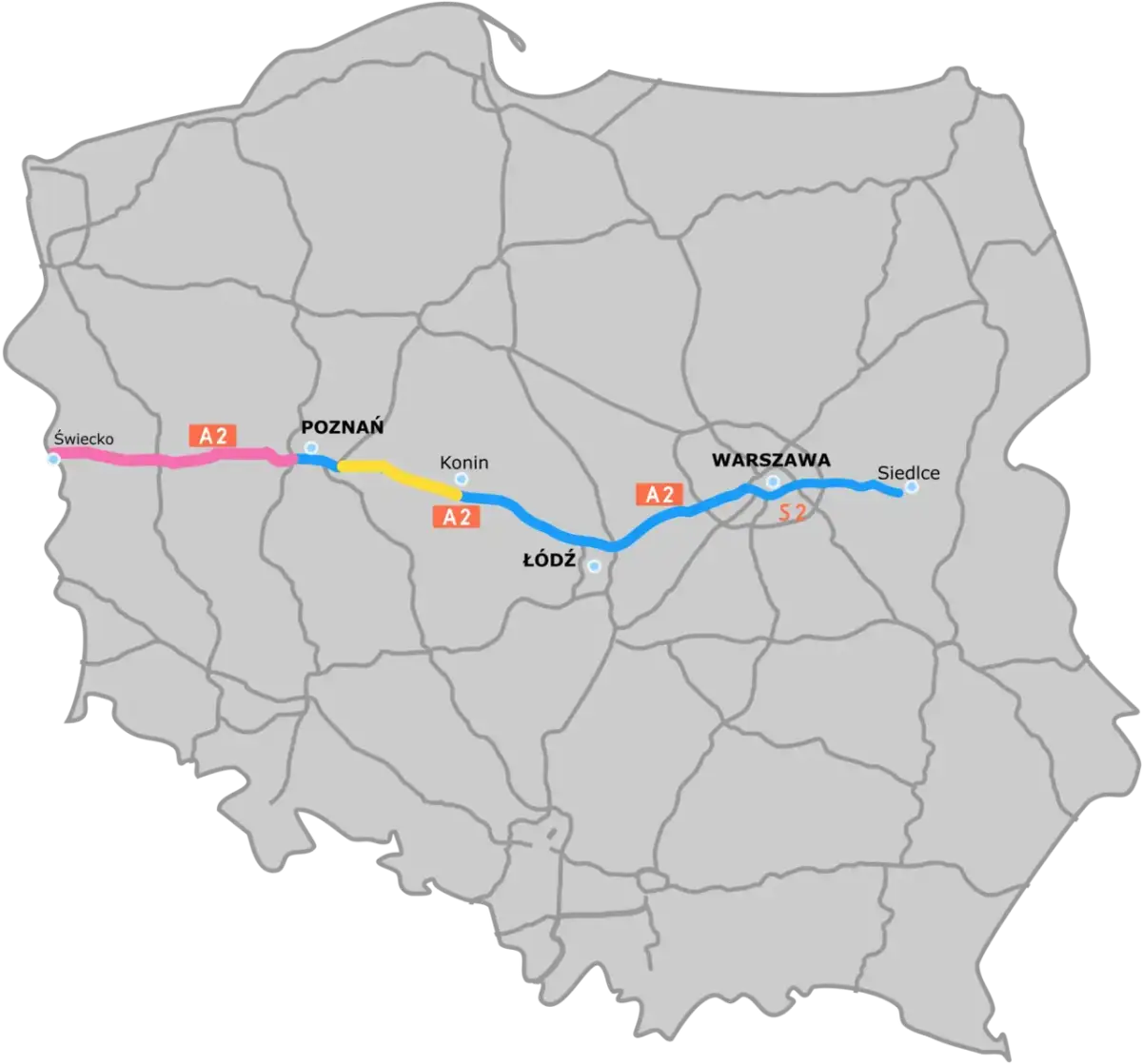 Autostrada A2 przez jakie miasta? Odkryj ważne miejscowości na trasie