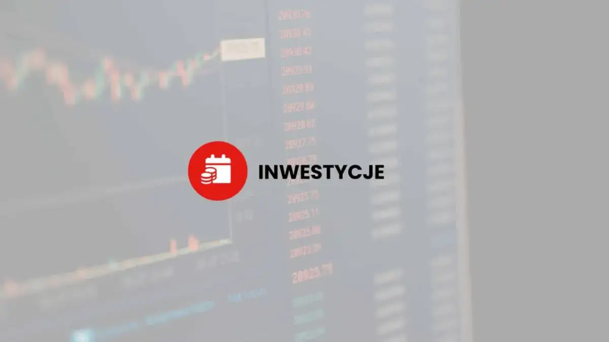 Wykresy giełdowe i tekst "INWESTYCJE" obok ikony kalendarza z monetami. Analiza wartości nominalnej akcji.