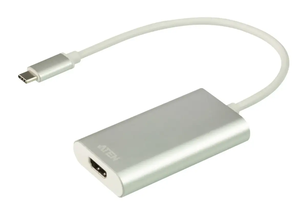 Adapter USB-C na HDMI. Umożliwia podłączenie aparatu do komputera jako kamery, przesyłając obraz w wysokiej jakości.