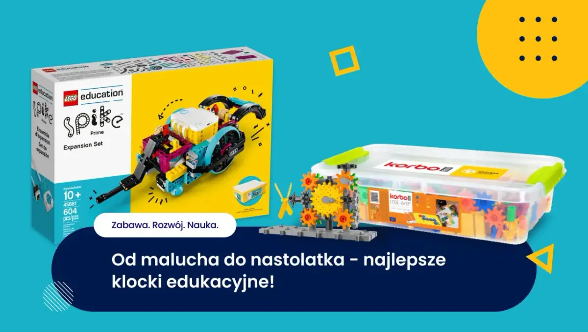 Zestawy LEGO Education Spike Prime i Korbo Code to fantastyczne kostki do układania dla dzieci, rozwijające kreatywność i umiejętności STEM.